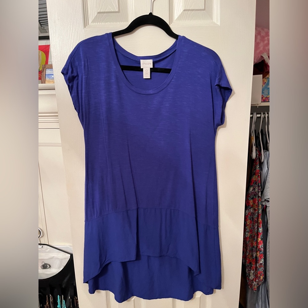 Indigo short sleeve tunic tee